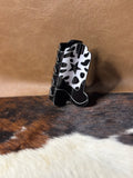 Cow print boot hair