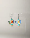 Aztec cactus earrings jewelry