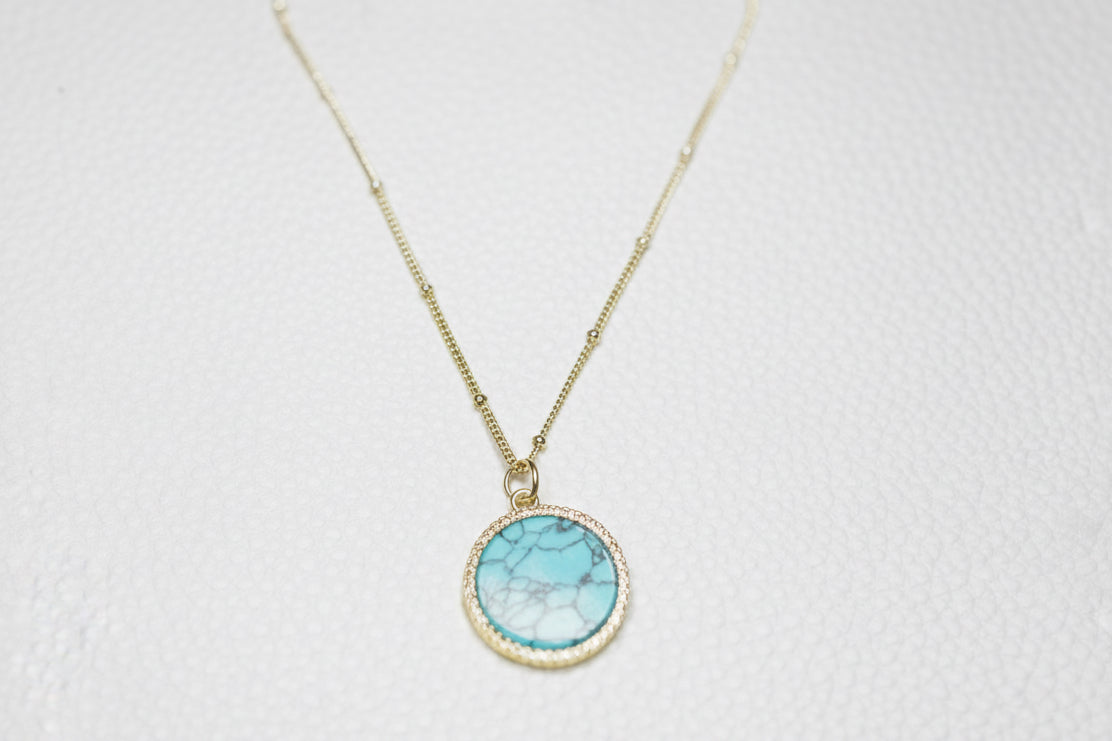 Gold & turquoise necklace