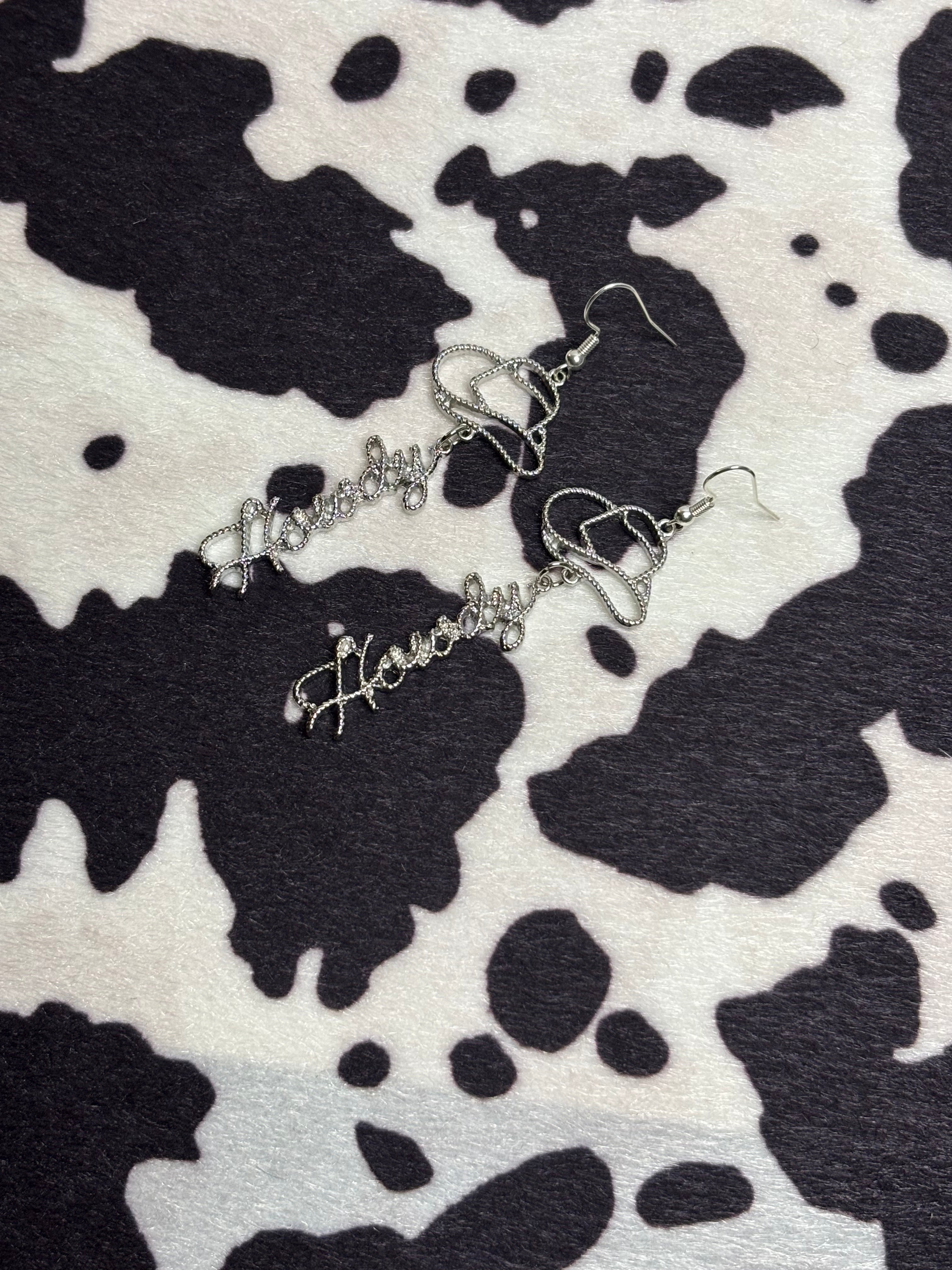 Howdy silver earrings jewelry