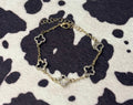 Gold clover bracelet