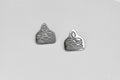 Boot stitch stud earrings