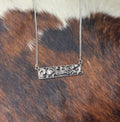Silver tooled necklace