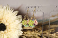 Gold flower earrings jewelry
