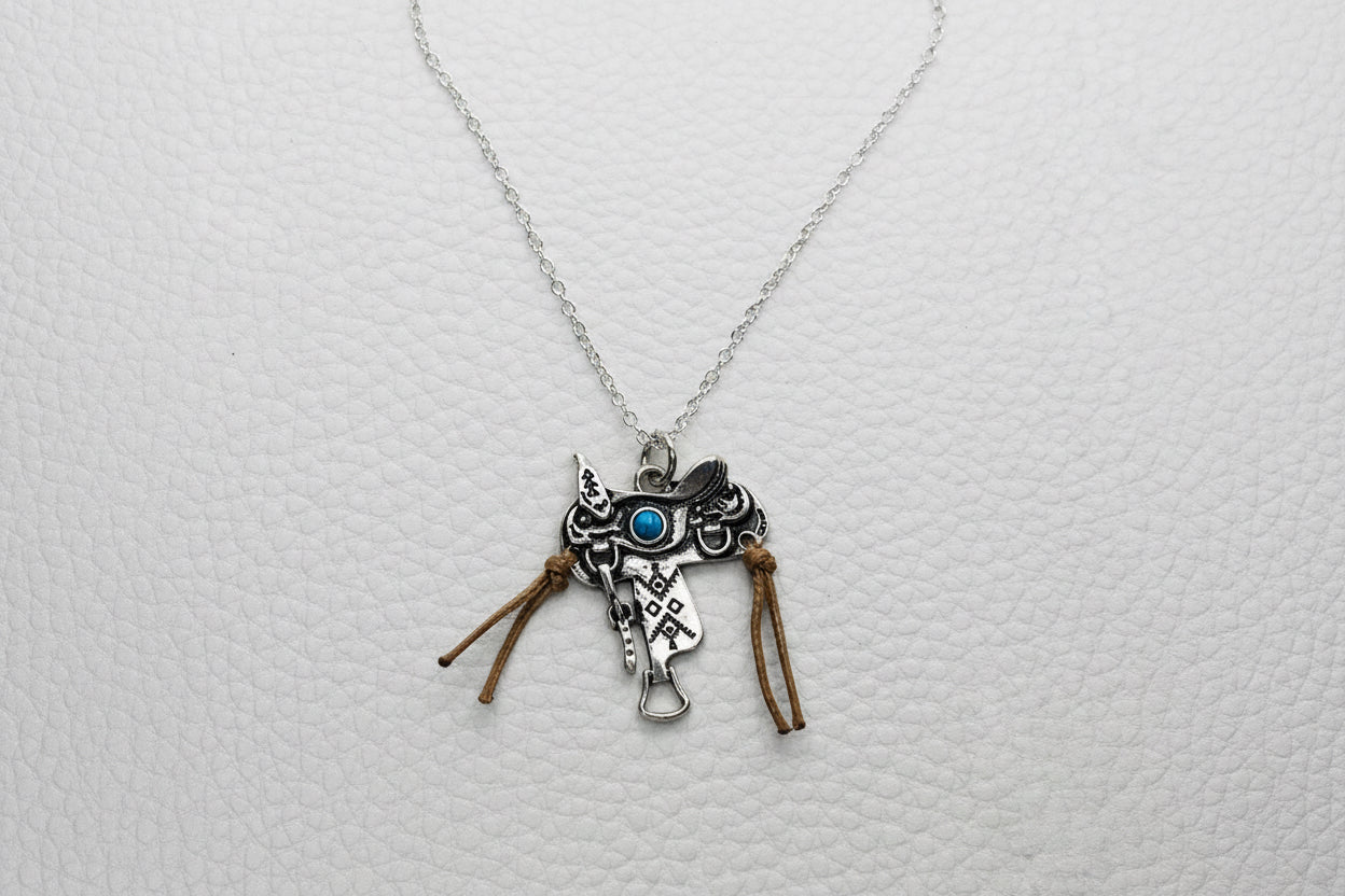 Saddle, silver necklace ￼
