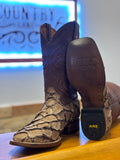 Authentic pirarucu cream boots men’s